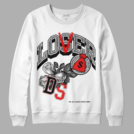 Jordan Spizike Low Bred DopeSkill Sweatshirt Loser Lover Graphic Streetwear - White 