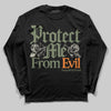 Jordan 4 Retro OG SP Undefeated (2025) DopeSkill Long Sleeve T-Shirt Protect Me From Evil Graphic Streetwear - Black