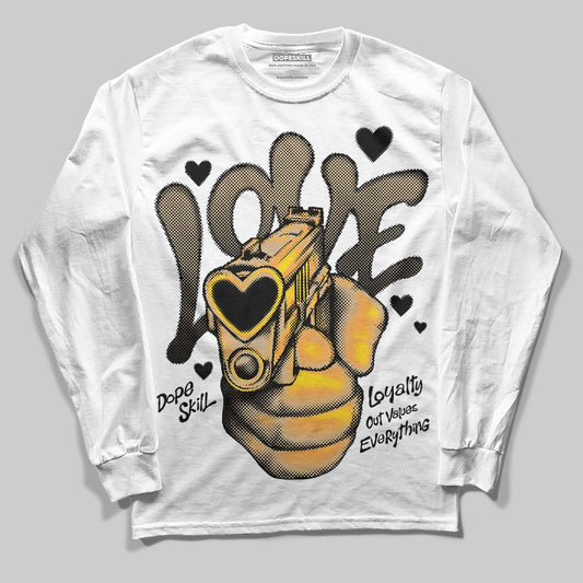 TAN Sneakers DopeSkill Long Sleeve T-Shirt Love Shot Graphic Streetwear - White