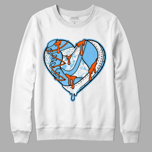 Dunk Low Futura University Blue DopeSkill Sweatshirt Heart Jordan 1 Graphic Streetwear - White