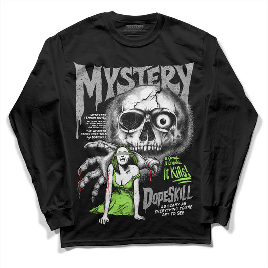 Jordan 5 Green Bean DopeSkill Long Sleeve T-Shirt Mystery Ghostly Grasp Graphic Streetwear - Black