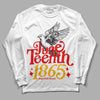 Red Sneakers DopeSkill Long Sleeve T-Shirt Juneteenth 1865 Graphic Streetwear - White