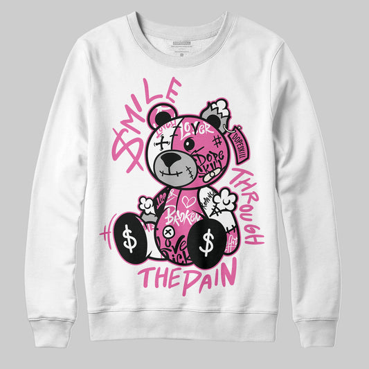 Asics Gel-Kayano 14 ‘Cream Sweet Pink’ DopeSkill Sweatshirt Smile Through The Pain Graphic Streetwear - White