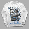 Jordan 5 Retro University Blue DopeSkill Long Sleeve T-Shirt Paid In Full Graphic Streetwear - White