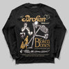 Jordan 5 “Earth/Metallic Gold” DopeSkill Long Sleeve T-Shirt Broken Bones Graphic Streetwear - Black