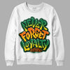 Green Sneakers DopeSkill Sweatshirt Never Forget Loyalty Graphic Streetwear - White 