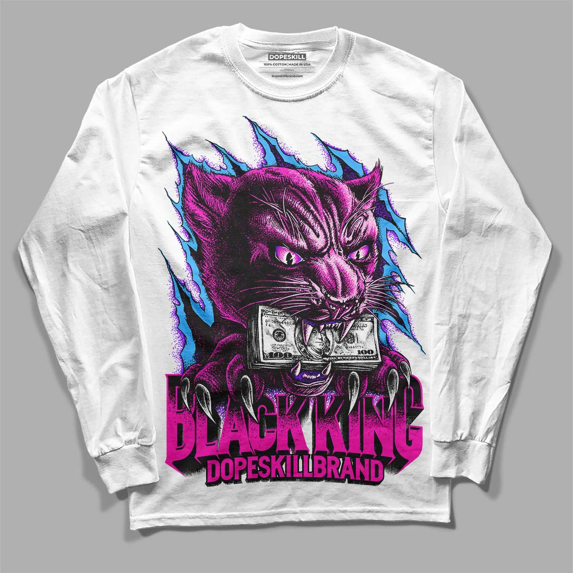 Dunk Low GS “Active Fuchsia” DopeSkill Long Sleeve T-Shirt Black King Graphic Streetwear - White