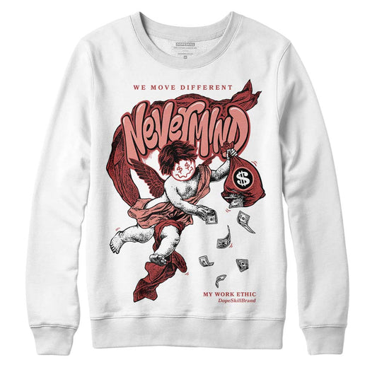 Jordan 13 “Dune Red” DopeSkill Sweatshirt Nevermind Graphic Streetwear - WHite