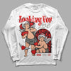 Jordan 3 Fire Red DopeSkill Long Sleeve T-Shirt Looking For Love Graphic Streetwear - White