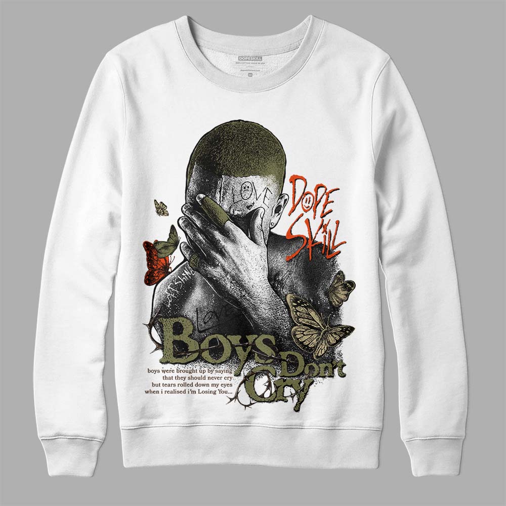 Olive Sneakers DopeSkill Sweatshirt Boys Don't Cry Graphic Streetwear - White