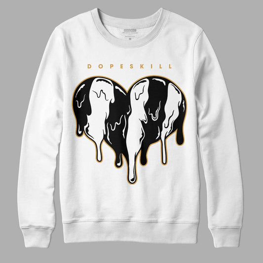 Jordan 11 "Gratitude" DopeSkill Sweatshirt Slime Drip Heart Graphic Streetwear - White