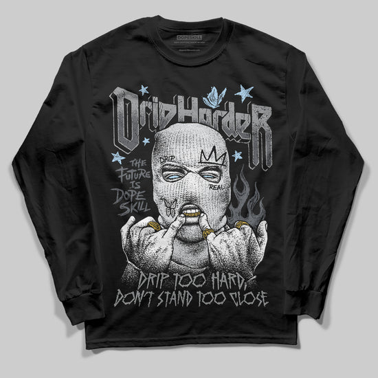 Jordan 5 Retro Wolf Grey (2026) DopeSkill Long Sleeve T-Shirt Drip Harder Graphic Streetwear - Black
