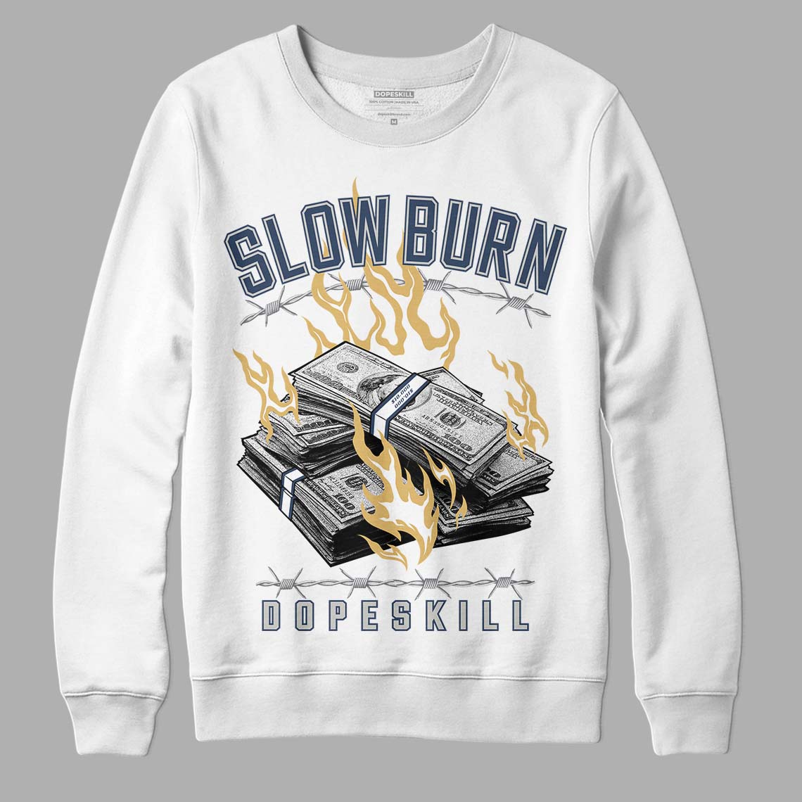 A Ma Maniere x Jordan 5 Dawn “Photon Dust” DopeSkill Sweatshirt Slow Burn Graphic Streetwear - White