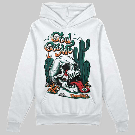 Jordan 4 Retro Oxidized Green DopeSkill Hoodie Sweatshirt God Got Me Graphic Streetwear - White