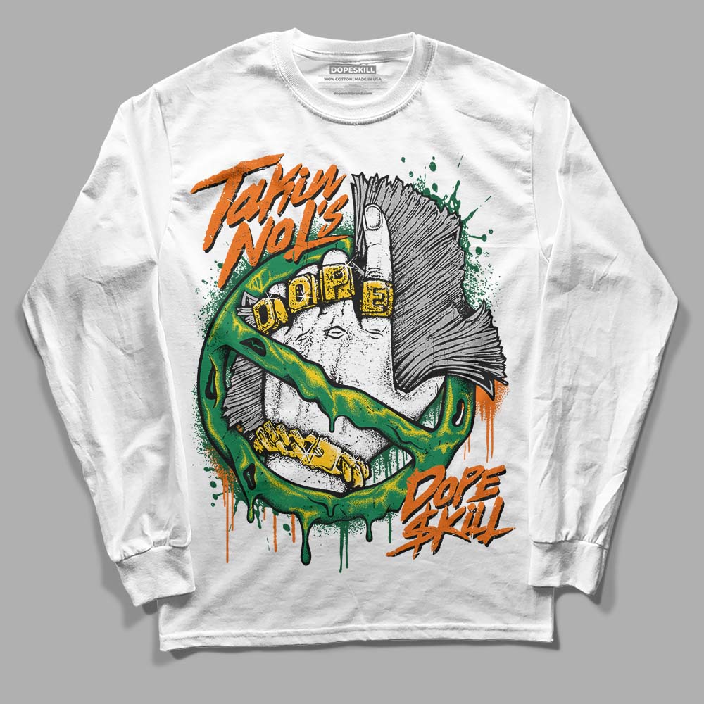 Green Sneakers DopeSkill Long Sleeve T-Shirt Takin No L's Graphic Streetwear - White 