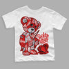 Jordan 4 Retro Red Cement DopeSkill Toddler Kids T-shirt Broken Heart Graphic Streetwear - White