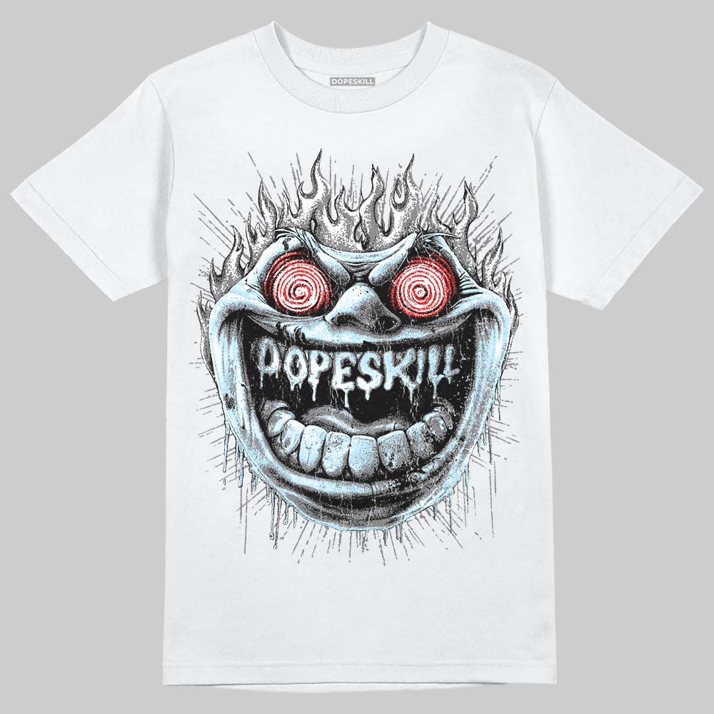 Grey Sneakers DopeSkill T-Shirt Hellfire Graphic Streetwear - White 