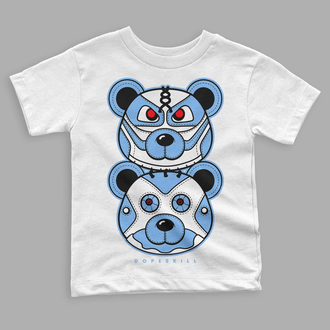 Jordan 9 Powder Blue DopeSkill Toddler Kids T-shirt Leather Bear Graphic Streetwear - White