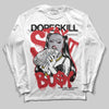 Jordan 5 Retro OG Black Metallic Reimagined DopeSkill Long Sleeve T-Shirt Stay It Busy Graphic Streetwear - White