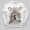 Jordan 5 SE “Sail” DopeSkill Long Sleeve T-Shirt Money Bag Coming Up Graphic Streetwear - White