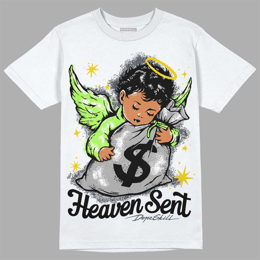 Jordan 5 "Green Bean" DopeSkill T-Shirt Heaven Sent Graphic Streetwear - White