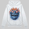 Royal Blue Sneakers DopeSkill Hoodie Sweatshirt Hellfire Graphic Streetwear - White