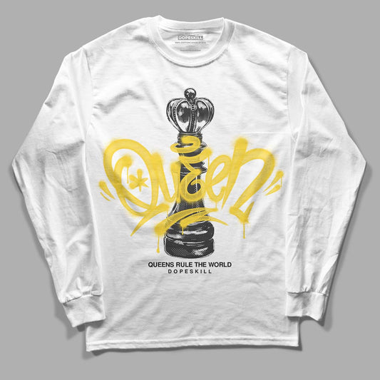 Jordan 4 Tour Yellow Thunder DopeSkill Long Sleeve T-Shirt Queen Chess Graphic Streetwear - White
