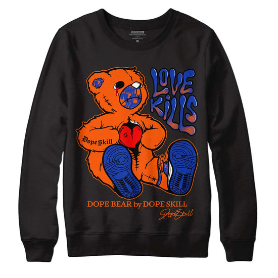 Dunk Low Futura Orange Blaze DopeSkill Sweatshirt Love Kills Graphic Streetwear - Black