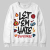 Jordan 4 “Flight Club” DopeSkill Sweatshirt Let 'em Hate Graphic Streetwear - White