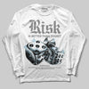 Grey Sneakers DopeSkill Long Sleeve T-Shirt Risk Is Better Than Regret Graphic Streetwear - White 