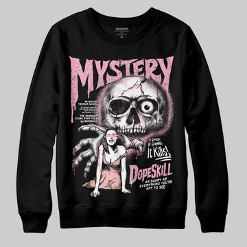 AMIRI White & Pink Stars Court Sneakers DopeSkill Sweatshirt Mystery Ghostly Grasp Graphic Streetwear - Black