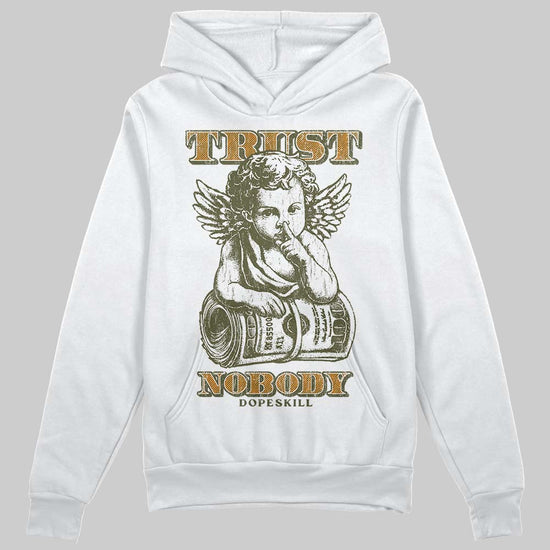 Olive Sneakers DopeSkill Hoodie Trust Nobody Graphic Streetwear - White 