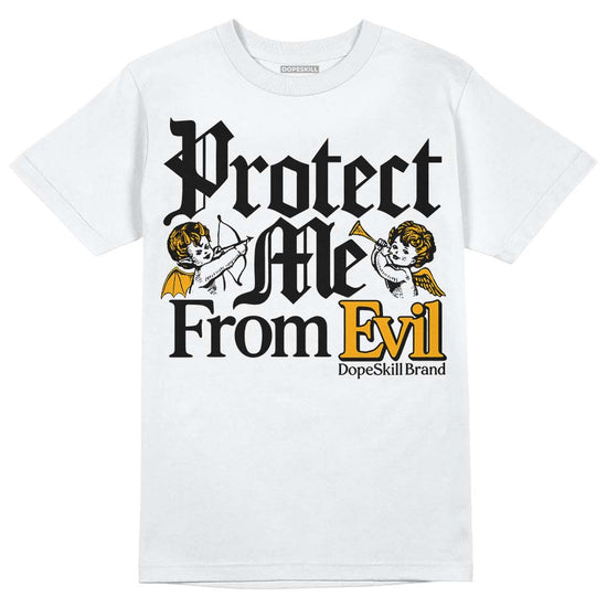 Jordan 12 Retro Black Taxi DopeSkill T-Shirt Protect Me From Evil Graphic Streetwear - White