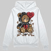 Jordan 9 'Olive' DopeSkill Hoodie Sweatshirt Broken Bear Graphic Streetwear - White