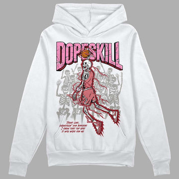 Valentine's Day Collection DopeSkill Hoodie Sweatshirt Thunder Dunk Graphic Streetwear - White 