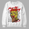 Jordan 4 Thunder DopeSkill Sweatshirt Never Stop Hustling Graphic Streetwear - White 