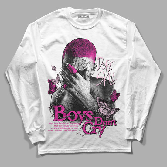 Pink Sneakers DopeSkill Long Sleeve T-Shirt Boys Don't Cry Graphic Streetwear - White 