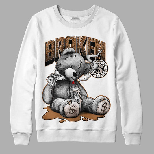 Jordan 3 Retro Palomino DopeSkill Sweatshirt Sick Bear Graphic Streetwear - White