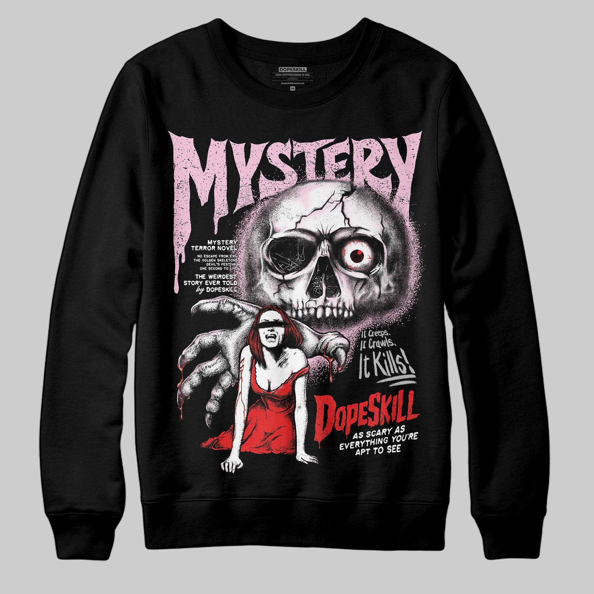 Awake NY x Air Jordan 5 Arctic Pink DopeSkill Sweatshirt Mystery Ghostly Grasp Graphic Streetwear - Black