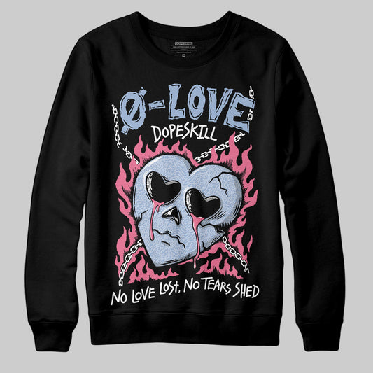 Jordan 3 GS “Denim/Pink Glow” DopeSkill Sweatshirt Crying Heart Graphic Streetwear - Black