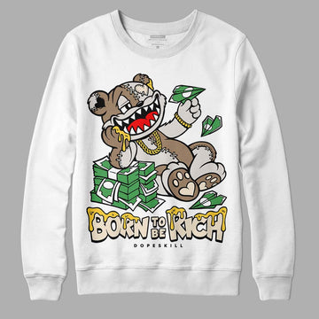 Jordan 5 SE “Sail” DopeSkill Sweatshirt Born To Be Rich Graphic Streetwear - White