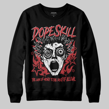 Red Sneakers DopeSkill Sweatshirt Root of Evil Graphic Streetwear - Black