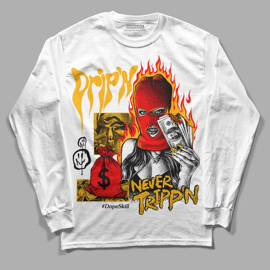 Dunk Low Championship Goldenrod (2021) DopeSkill Long Sleeve T-Shirt Drip'n Never Tripp'n Graphic Streetwear - White