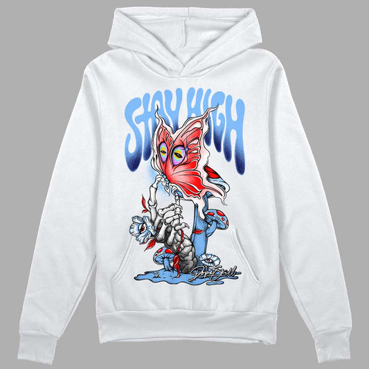 Jordan 9 Powder Blue DopeSkill Hoodie Sweatshirt Stay High Graphic Streetwear - White 