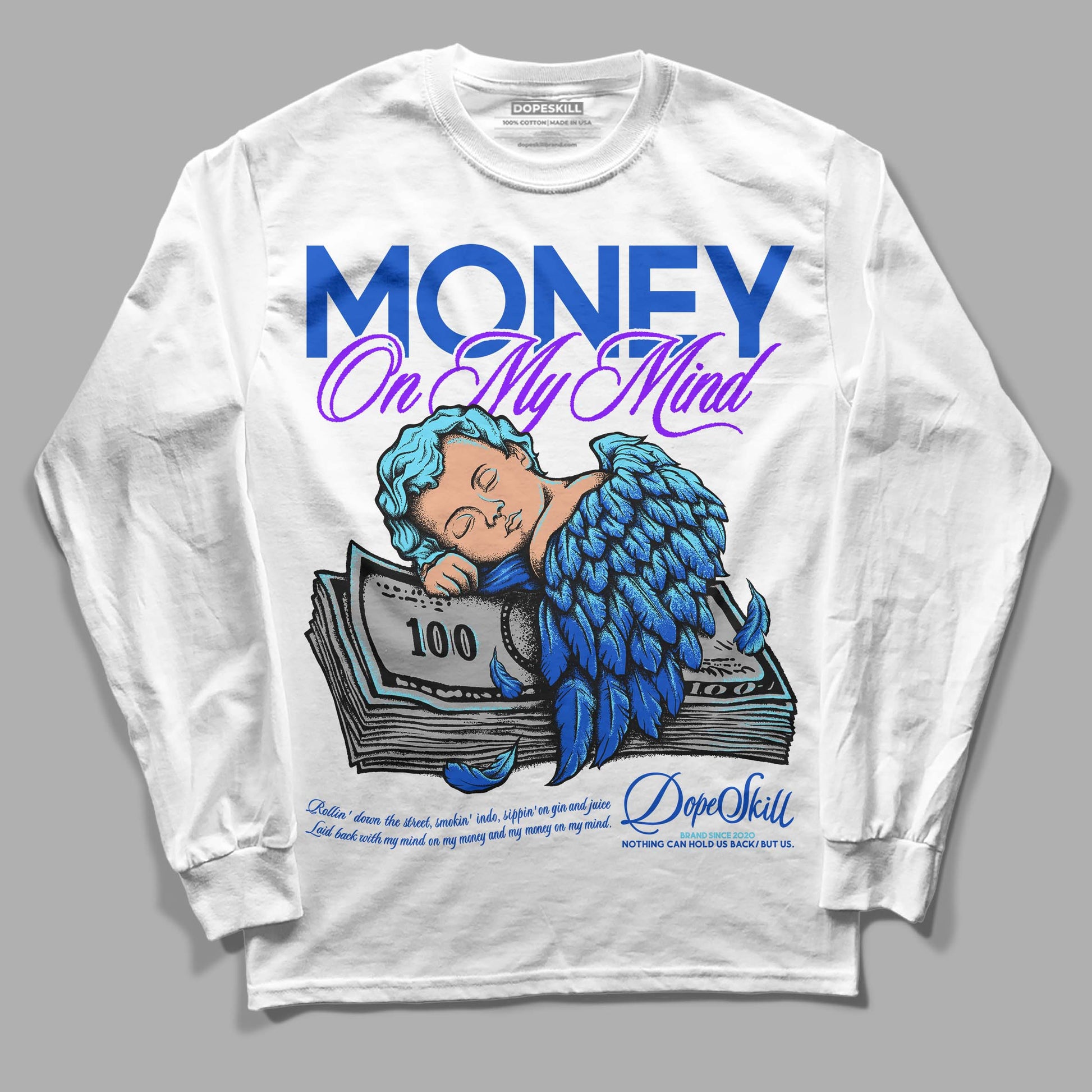 Dunk Low Argon DopeSkill Long Sleeve T-Shirt MOMM Graphic Streetwear - White