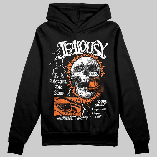 Orange, Black and White Sneakers DopeSkill Hoodie Sweatshirt Jealousy Graphic Streetwear - Black