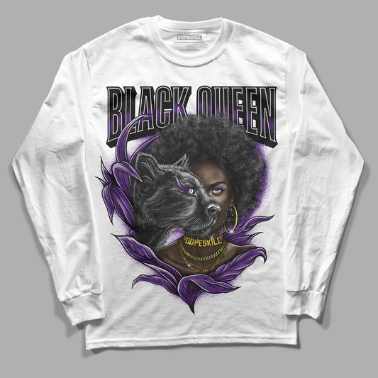 Jordan 12 “Field Purple” DopeSkill Long Sleeve T-Shirt New Black Queen Graphic Streetwear - White