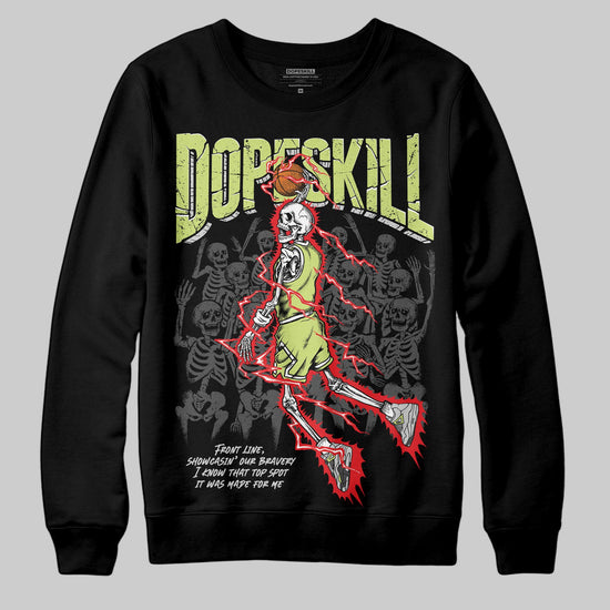 Jordan 4 GS “Light Lemon Twist” DopeSkill Sweatshirt Thunder Dunk Graphic Streetwear - Black