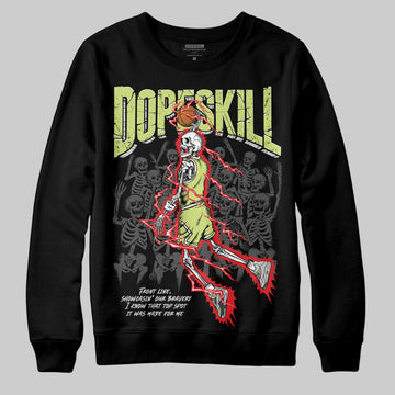 Jordan 4 GS “Light Lemon Twist” DopeSkill Sweatshirt Thunder Dunk Graphic Streetwear - Black