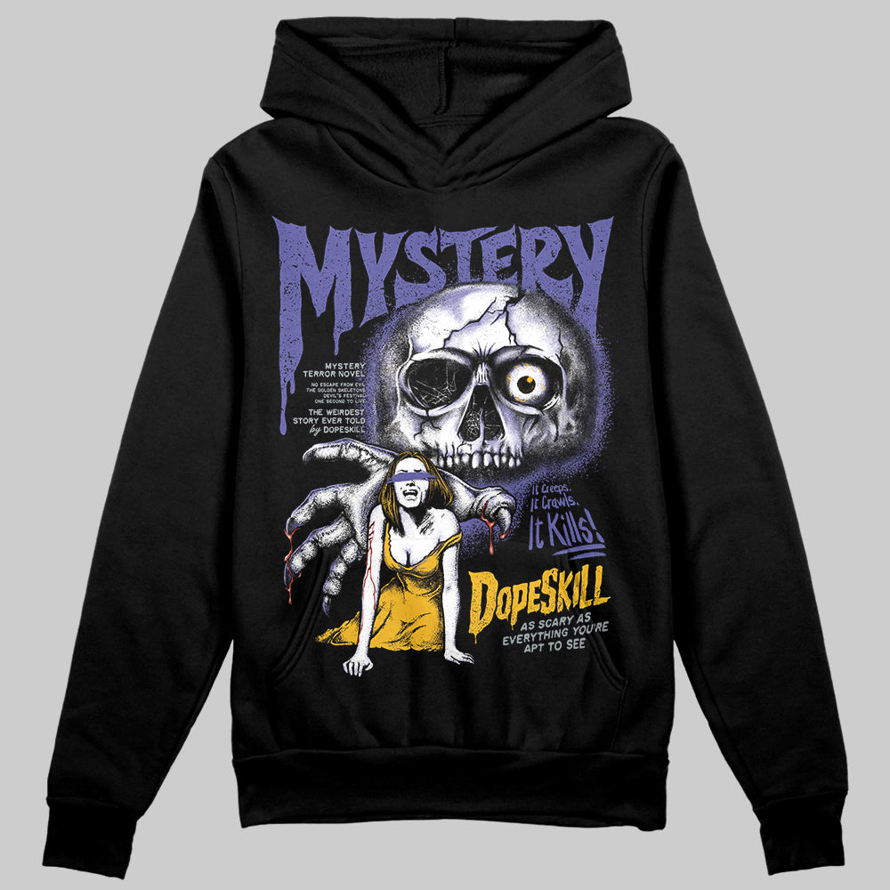 Jordan 4 Retro Lakers DopeSkill Hoodie Sweatshirt Mystery Ghostly Grasp Graphic Streetwear - Black